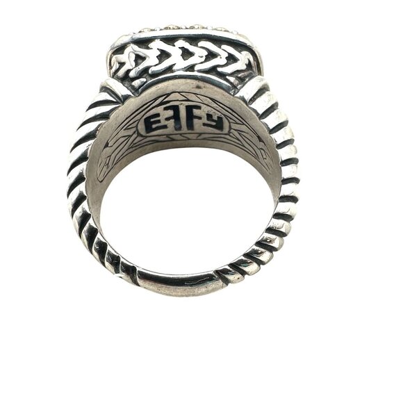 Effy 18k Yellow Gold Sterling Silver Multicolor Multi Gemstone Ring Size 7 - Picture 3 of 6